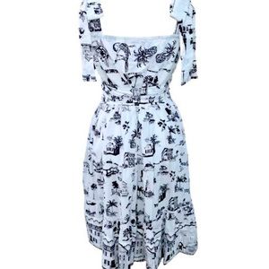 Sue Sartor knee length summer dress! 100 % new! My dress I’m selling is b&w. L!